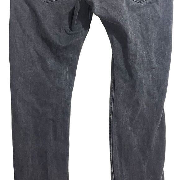 Kite Jeans Men's 34 Button Fly Black Zipper Leg Denim Grunge Distressed - Picture 3 of 16